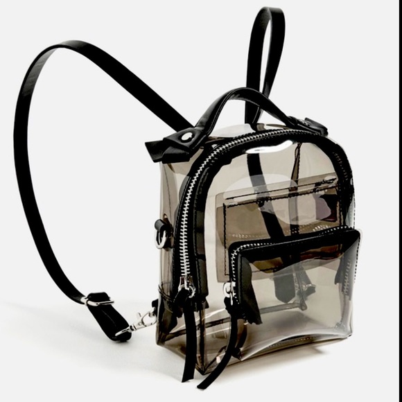 Zara Handbags - ZARA Mini Transparent Backpack